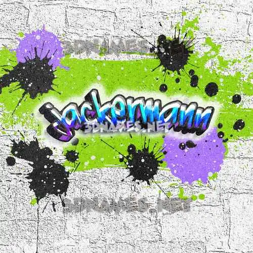 jackermann in Graffiti Grunge style - 3D name wallpaper