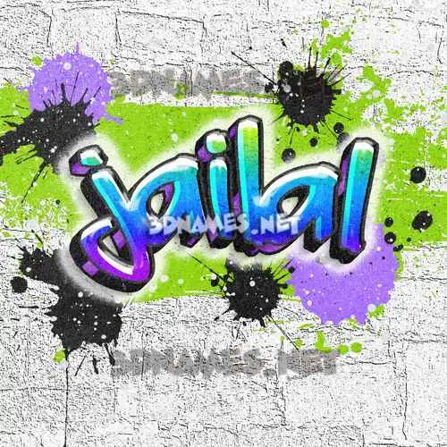 jailal in Graffiti Grunge style - 3D name wallpaper