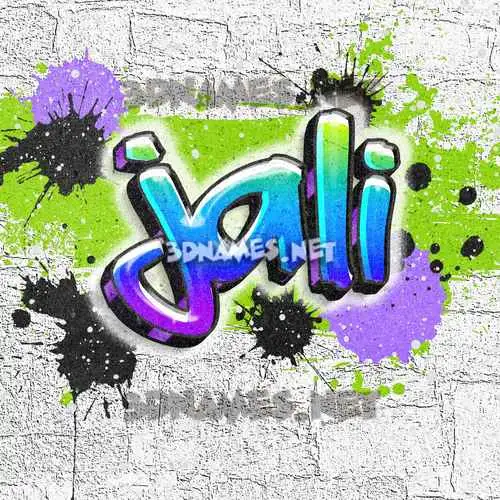 jali in Graffiti Grunge style - 3D name wallpaper jali in Graffiti Grunge style - 3D name wallpaper