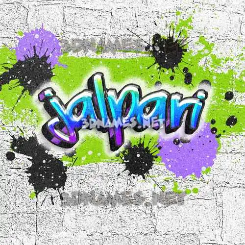 jalpari in Graffiti Grunge style - 3D name wallpaper