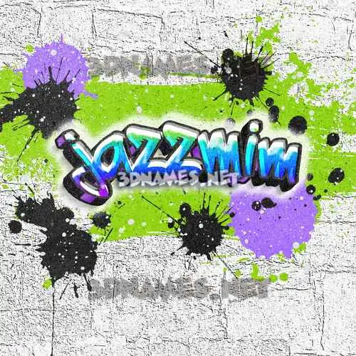 jazzmim in Graffiti Grunge style - 3D name wallpaper jazzmim in Graffiti Grunge style - 3D name wallpaper