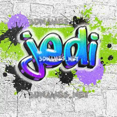 jedi in Graffiti Grunge style - 3D name wallpaper jedi in Graffiti Grunge style - 3D name wallpaper
