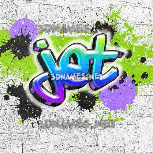 jet in Graffiti Grunge style - 3D name wallpaper jet in Graffiti Grunge style - 3D name wallpaper