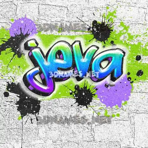 jeva in Graffiti Grunge style - 3D name wallpaper jeva in Graffiti Grunge style - 3D name wallpaper