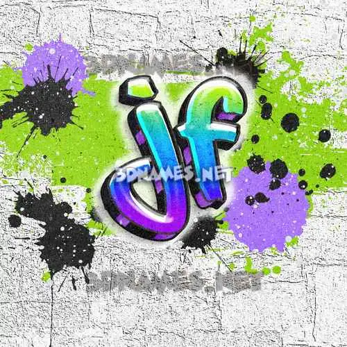 jf in Graffiti Grunge style - 3D name wallpaper jf in Graffiti Grunge style - 3D name wallpaper