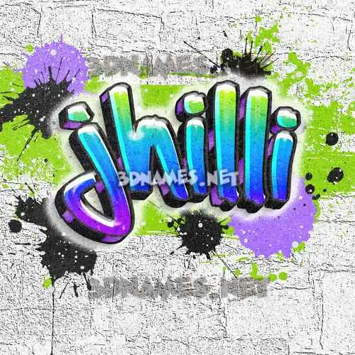 jhilli in Graffiti Grunge style - 3D name wallpaper jhilli in Graffiti Grunge style - 3D name wallpaper