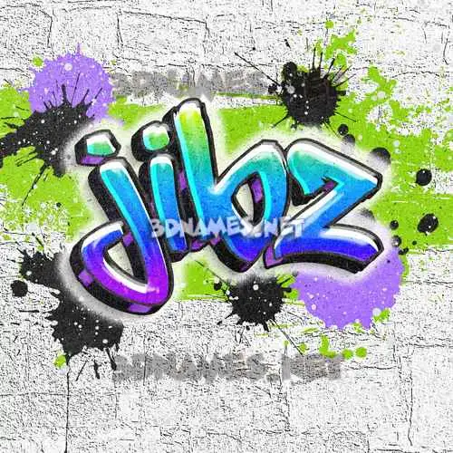 jibz in Graffiti Grunge style - 3D name wallpaper