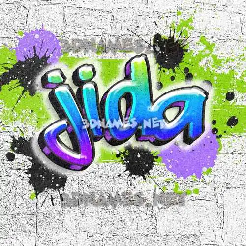jida in Graffiti Grunge style - 3D name wallpaper jida in Graffiti Grunge style - 3D name wallpaper