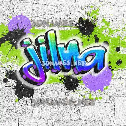 jilna in Graffiti Grunge style - 3D name wallpaper
