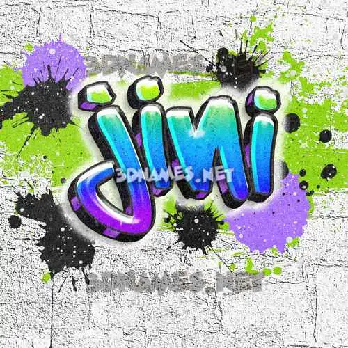 jini in Graffiti Grunge style - 3D name wallpaper