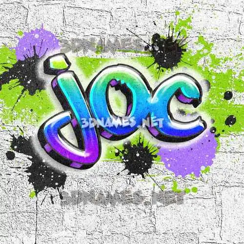 joc in Graffiti Grunge style - 3D name wallpaper