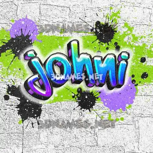 johni in Graffiti Grunge style - 3D name wallpaper