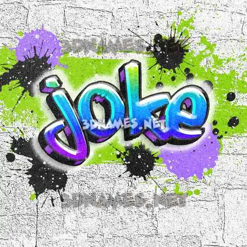 joke in Graffiti Grunge style - 3D name wallpaper joke in Graffiti Grunge style - 3D name wallpaper