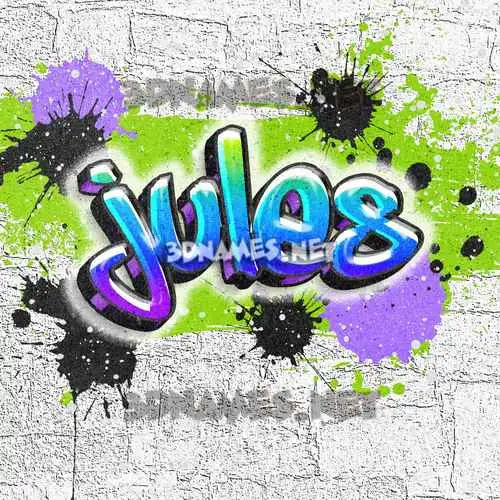 jules in Graffiti Grunge style - 3D name wallpaper