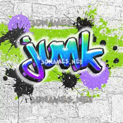 junk in Graffiti Grunge style - 3D name wallpaper