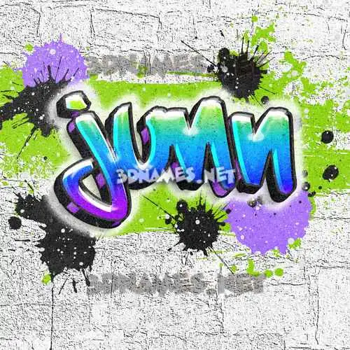 junn in Graffiti Grunge style - 3D name wallpaper