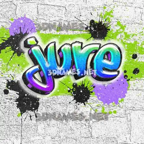 jure in Graffiti Grunge style - 3D name wallpaper
