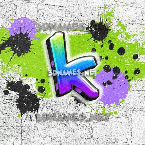 k in Graffiti Grunge style - 3D name wallpaper k in Graffiti Grunge style - 3D name wallpaper