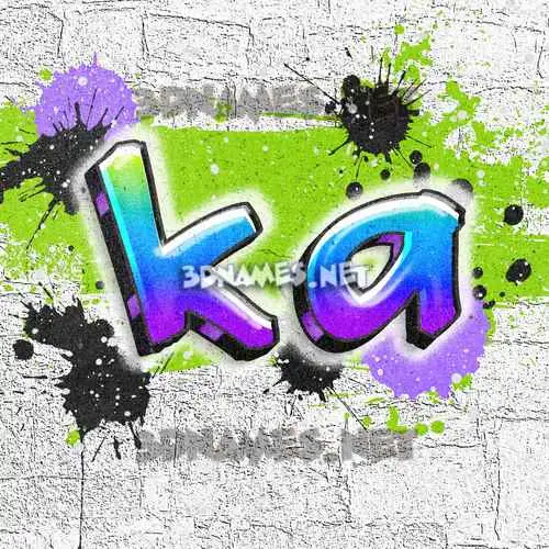 k a in Graffiti Grunge style - 3D name wallpaper k a in Graffiti Grunge style - 3D name wallpaper