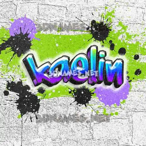 kaelin in Graffiti Grunge style - 3D name wallpaper