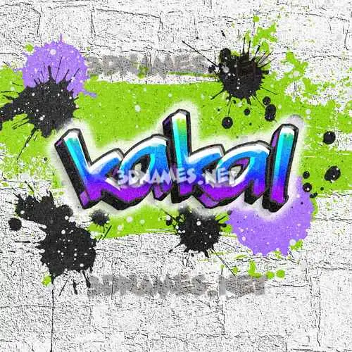 kakal in Graffiti Grunge style - 3D name wallpaper