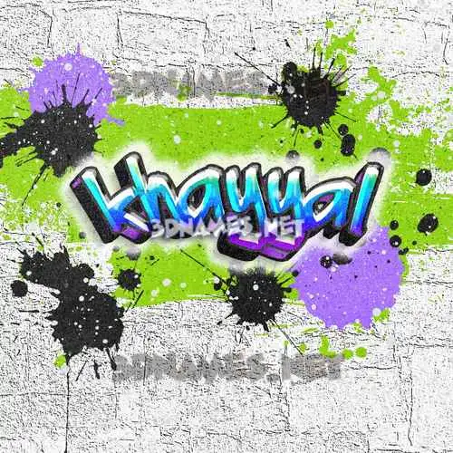 khayyal in Graffiti Grunge style - 3D name wallpaper khayyal in Graffiti Grunge style - 3D name wallpaper
