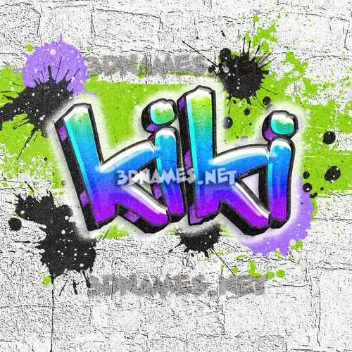 kiki in Graffiti Grunge style - 3D name wallpaper