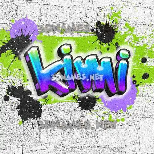 kimi in Graffiti Grunge style - 3D name wallpaper