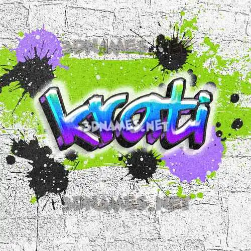 krati in Graffiti Grunge style - 3D name wallpaper krati in Graffiti Grunge style - 3D name wallpaper
