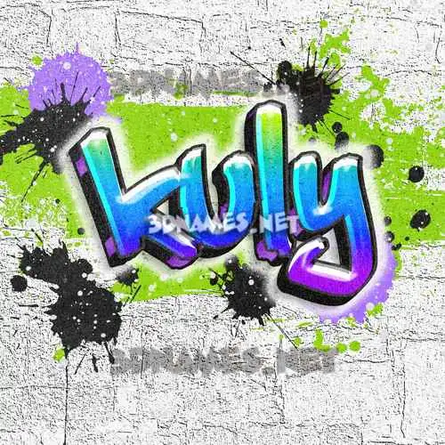 kuly in Graffiti Grunge style - 3D name wallpaper