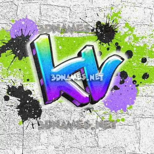 kv in Graffiti Grunge style - 3D name wallpaper kv in Graffiti Grunge style - 3D name wallpaper