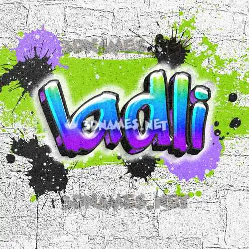 ladli in Graffiti Grunge style - 3D name wallpaper