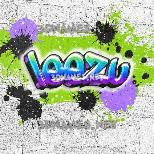 leezu in Graffiti Grunge style - 3D name wallpaper