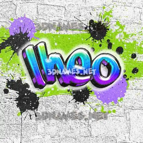 lheo in Graffiti Grunge style - 3D name wallpaper