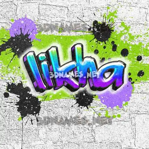 likha in Graffiti Grunge style - 3D name wallpaper likha in Graffiti Grunge style - 3D name wallpaper