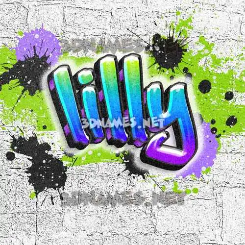 lilly in Graffiti Grunge style - 3D name wallpaper lilly in Graffiti Grunge style - 3D name wallpaper