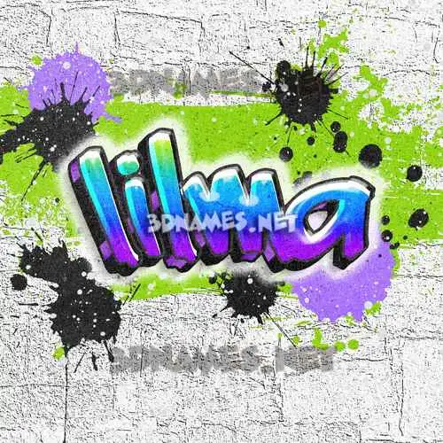 lilma in Graffiti Grunge style - 3D name wallpaper