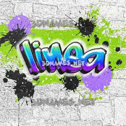 linea in Graffiti Grunge style - 3D name wallpaper linea in Graffiti Grunge style - 3D name wallpaper