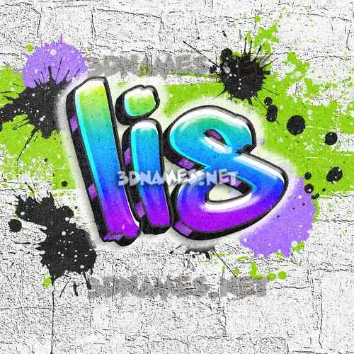 lis in Graffiti Grunge style - 3D name wallpaper lis in Graffiti Grunge style - 3D name wallpaper