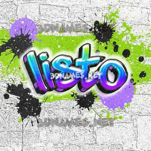 listo in Graffiti Grunge style - 3D name wallpaper listo in Graffiti Grunge style - 3D name wallpaper