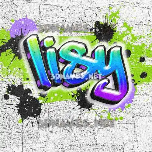 lisy in Graffiti Grunge style - 3D name wallpaper lisy in Graffiti Grunge style - 3D name wallpaper