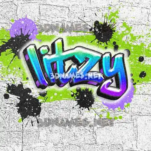 litzy in Graffiti Grunge style - 3D name wallpaper