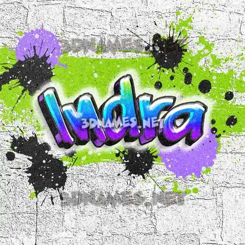 lndra in Graffiti Grunge style - 3D name wallpaper