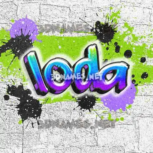 loda in Graffiti Grunge style - 3D name wallpaper