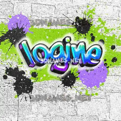 logine in Graffiti Grunge style - 3D name wallpaper