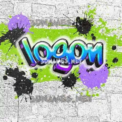 logon in Graffiti Grunge style - 3D name wallpaper logon in Graffiti Grunge style - 3D name wallpaper