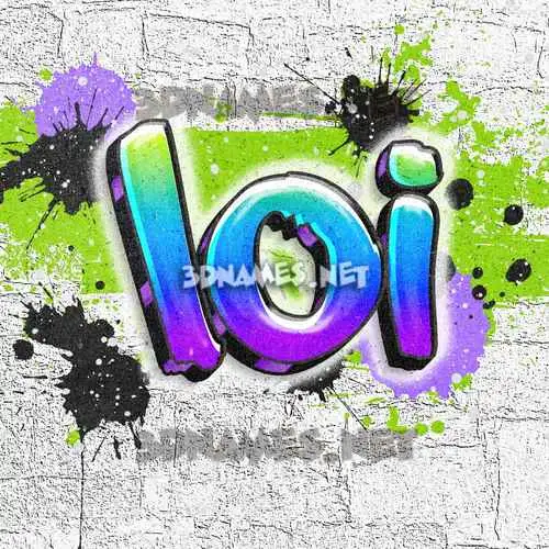 loi in Graffiti Grunge style - 3D name wallpaper loi in Graffiti Grunge style - 3D name wallpaper