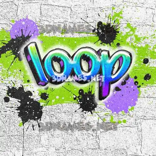 loop in Graffiti Grunge style - 3D name wallpaper