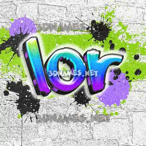 lor in Graffiti Grunge style - 3D name wallpaper lor in Graffiti Grunge style - 3D name wallpaper