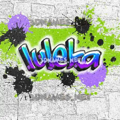 luleka in Graffiti Grunge style - 3D name wallpaper